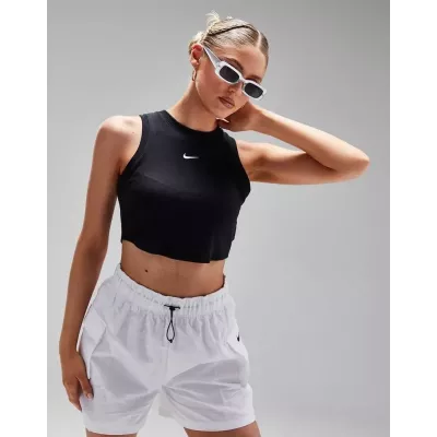 Débardeur Nike FB8279-010 noir femme en 61 % polyester, 30 % lyocell et 9 % élasthanne