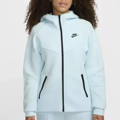 Veste Nike Tech Fleece Windrunner FB8338-474 bleue femme avec tissu premium et poches zippées
