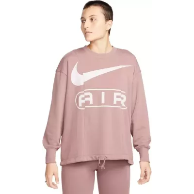 Sweat Nike Sportswear FN1897-208 mauve femme avec coupe oversize et design rétro revisité