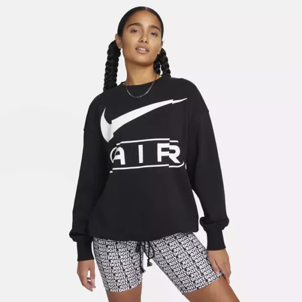 NIKE AIR OVER-OVERSIZED CREW-NECK FRENCH TERRY