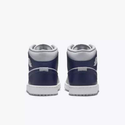 Baskets montantes Air Jordan 1 Mid homme blanc et bleu marine DQ8426-104