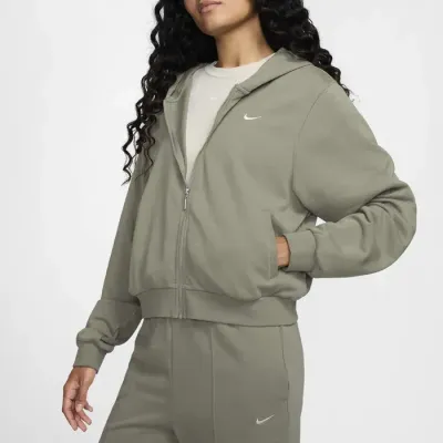 Nike Sportswear Chill Terry sweat zippé à capuche loose femme kaki FN2415-320