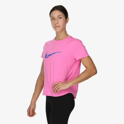 Nike One Swoosh Dri-FIT t-shirt running manches courtes femme rose fluo FN2618-675