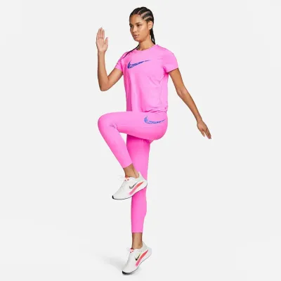 Nike One Swoosh Dri-FIT t-shirt running manches courtes femme rose fluo FN2618-675