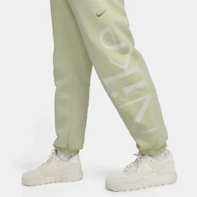 Nike Sportswear Phoenix Fleece pantalon jogging oversized logo femme vert amande FN2552-371