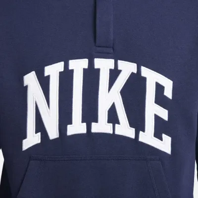 Nike Club Fleece polo manches longues homme bleu marine logo collegiate FN3112-410