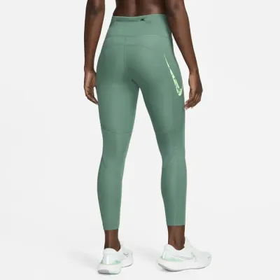Nike Fast legging running 7/8 taille mi-haute avec poches femme vert sauge FN3268-010