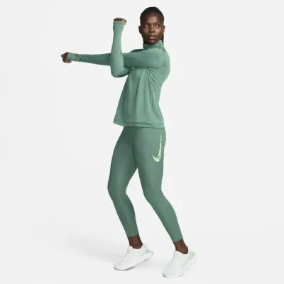 Nike Fast legging running 7/8 taille mi-haute avec poches femme vert sauge FN3268-010