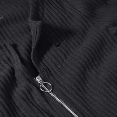 Nike Sportswear Chill Rib cardigan zippé slim côtelé manches longues femme noir FN3682-010