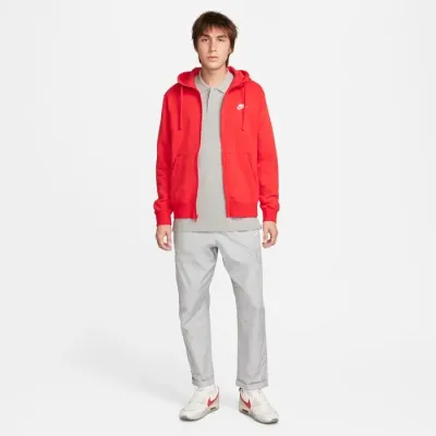 Nike Club polo manches courtes homme gris chiné logo Swoosh brodé FN3894-063