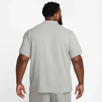 Nike Club polo manches courtes homme gris chiné logo Swoosh brodé FN3894-063