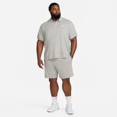Nike Club polo manches courtes homme gris chiné logo Swoosh brodé FN3894-063