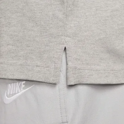Nike Club polo manches courtes homme gris chiné logo Swoosh brodé FN3894-063