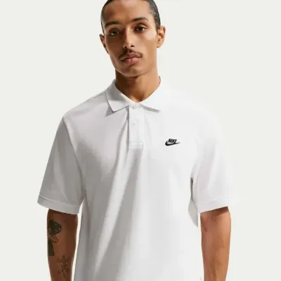 Nike Club polo manches courtes homme blanc logo Swoosh brodé FN3894-100