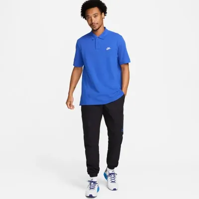 Nike Club polo manches courtes homme bleu royal logo Swoosh brodé FN3894-480