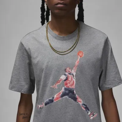 Jordan Brand t-shirt Jumpman aquarelle homme gris chiné FN5980-091
