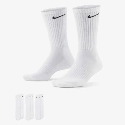 Chaussettes Nike Everyday Cushioned Training Crew blanches lot de 3 paires avec amorti confortable pour sport et entraînement