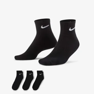 Chaussettes Nike Everyday Cushioned Training Ankle noires lot de 3 paires avec amorti confortable pour sport et entraînement