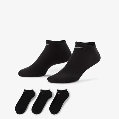 Chaussettes Nike Everyday Cushioned Training No-Show noires lot de 3 paires avec amorti confortable pour sport et entraînement
