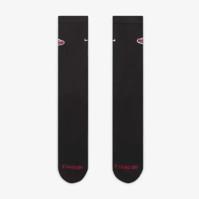 Chaussettes Nike Everyday Plus Cushioned Crew noires avec amorti renforcé et motif Air Max pour confort au quotidien