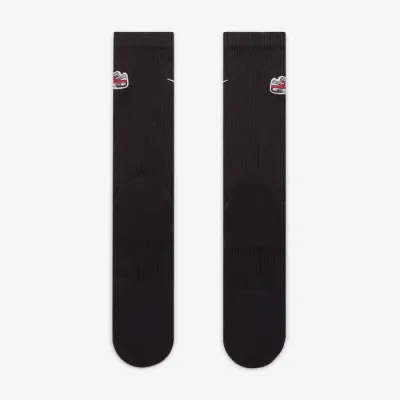 Chaussettes Nike Everyday Plus Cushioned Crew noires avec amorti renforcé et motif Air Max pour confort au quotidien
