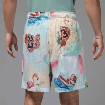 Short Jordan IB3012-133 Sail Glacier Blue avec imprimé intégral et mesh respirant