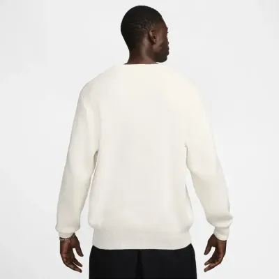 Sweat Nike Club Crew-Neck écru pour homme col rond en coton confortable style casual FQ2912-133