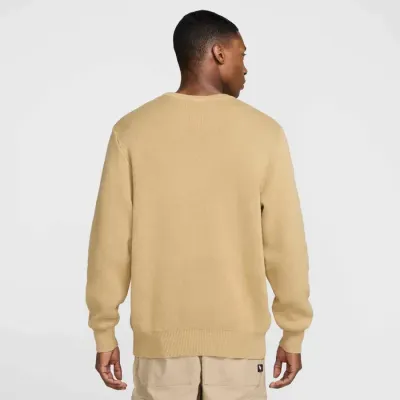 Sweat Nike Club Crew-Neck beige sable pour homme col rond en maille douce et confortable style lifestyle FQ2912-297