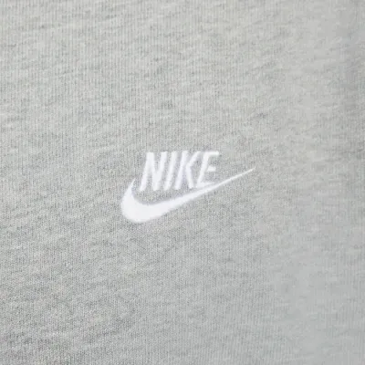 Polo Nike Club manches longues gris chiné pour homme en maille douce et confortable style casual premium FQ3417-063