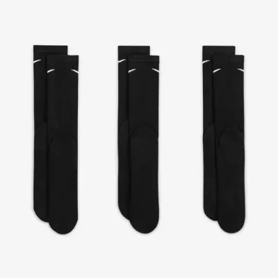 Chaussettes Nike Everyday Plus Cushioned SX6888-010 noires avec amorti et maintien renforcé