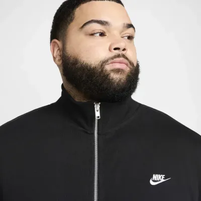 Veste Nike Club Knit noire pour homme avec fermeture zippée intégrale style sportswear et casual FQ3426-010