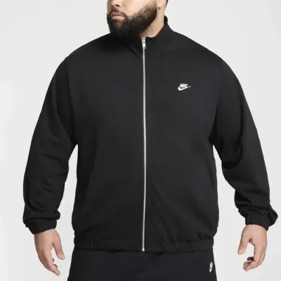 Veste Nike Club Knit noire pour homme avec fermeture zippée intégrale style sportswear et casual FQ3426-010
