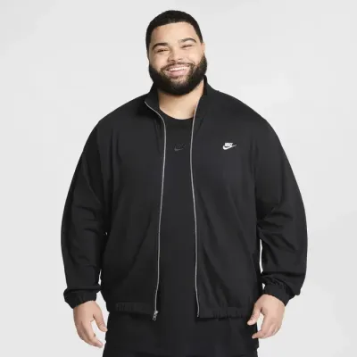 Veste Nike Club Knit noire pour homme avec fermeture zippée intégrale style sportswear et casual FQ3426-010