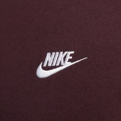 Veste Nike Club Knit bordeaux pour homme avec fermeture zippée intégrale style sportswear confortable FQ3426-652