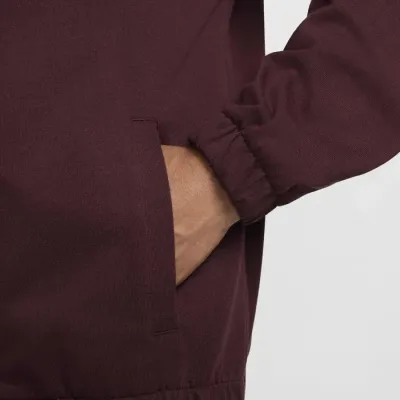 Veste Nike Club Knit bordeaux pour homme avec fermeture zippée intégrale style sportswear confortable FQ3426-652