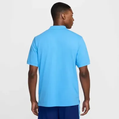 Polo Nike Club FN3894-412 bleu homme avec coton piqué et logo Futura brodé