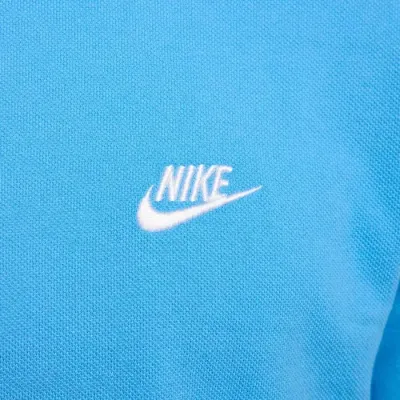 Polo Nike Club FN3894-412 bleu homme avec coton piqué et logo Futura brodé