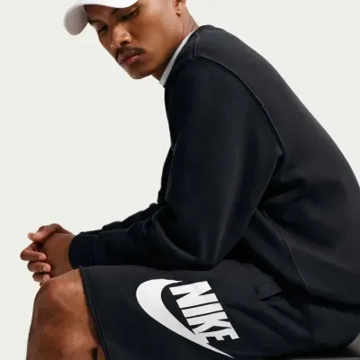 Short Nike Club French Terry Alumni noir pour homme en coton doux avec grand logo Nike style sportswear FQ4950-010