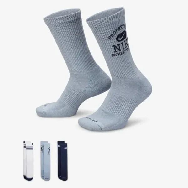 EVERYDAY CUSHIONED CREW SOCKS (3 PAIRS)