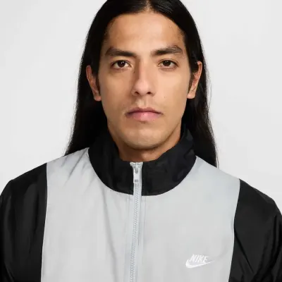 Survêtement Nike Club Woven noir et gris pour homme avec veste zippée légère et pantalon de jogging sportswear HJ1985-010
