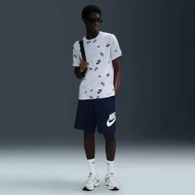 T-shirt Nike Sportswear HJ0561-051 blanc homme en coton doux avec coupe standard