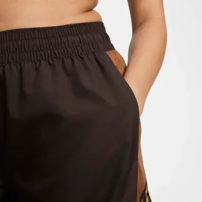 Pantalon Nike Sportswear taille haute marron pour femme avec design colorblock rétro et coupe large tendance HF5957-464