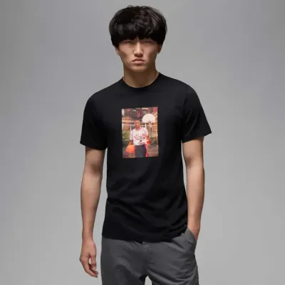 T-shirt Jordan HJ2354-010 noir homme en coton doux avec style basketball iconique