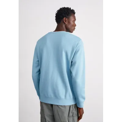 Sweat Nike Air Fleece Crew-Neck bleu ciel pour homme avec logo Air imprimé et coupe confortable lifestyle HM0177-464
