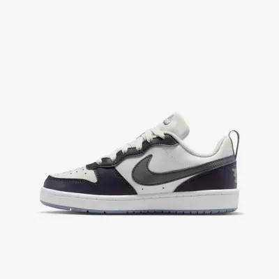 Nike Court Borough Low Recraft blanc et violet pour enfant avec semelle confortable et style casual IB0716-001