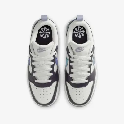 Nike Court Borough Low Recraft blanc et violet pour enfant avec semelle confortable et style casual IB0716-001