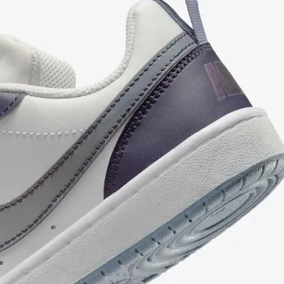 Nike Court Borough Low Recraft blanc et violet pour enfant avec semelle confortable et style casual IB0716-001