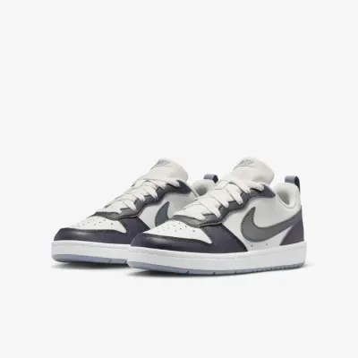 Nike Court Borough Low Recraft blanc et violet pour enfant avec semelle confortable et style casual IB0716-001