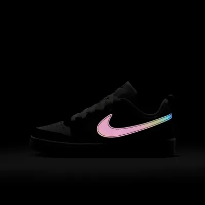 Nike Court Borough Low Recraft blanc et violet pour enfant avec semelle confortable et style casual IB0716-001