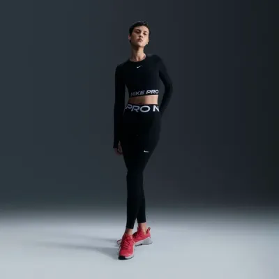 Nike Pro Dri-FIT Cropped Long-Sleeve Top femme noir référence FV5484-010